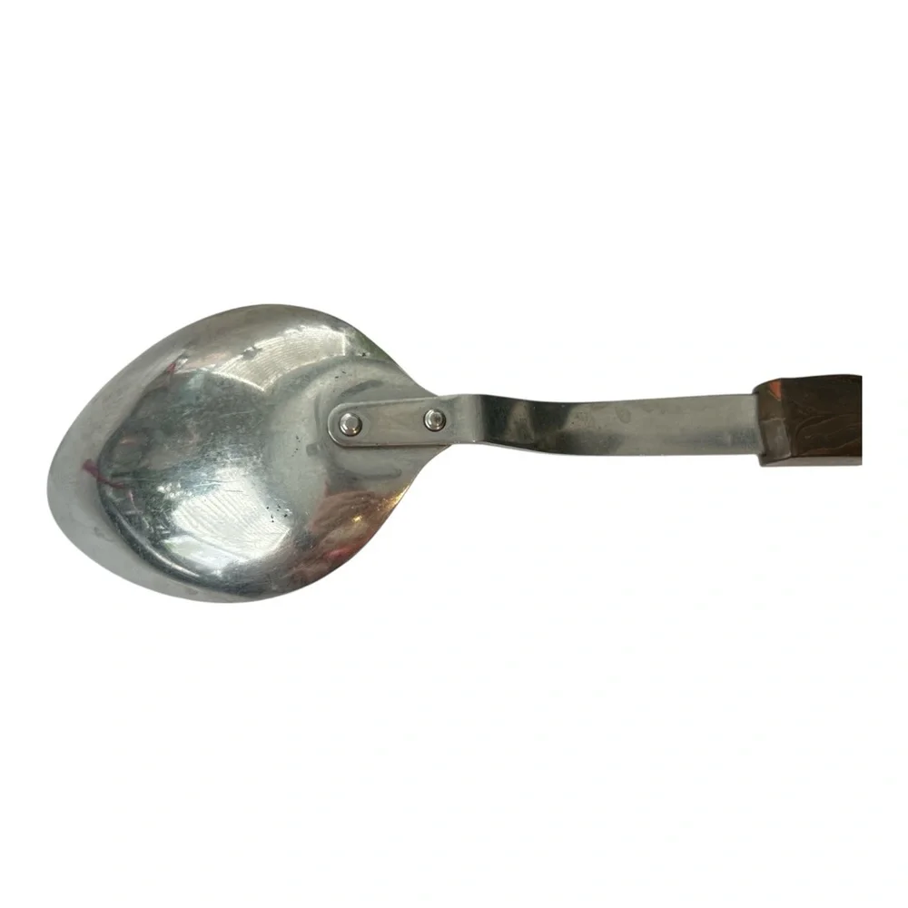 Vintage Cutco No. 12 serving spoon brown wood swirl handle stainless steel USA